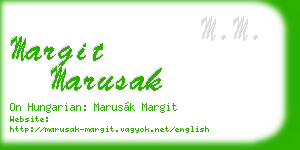 margit marusak business card